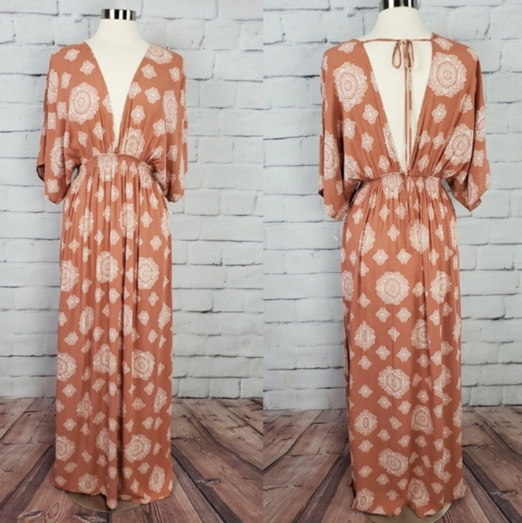 Anthropologie Dresses & Skirts - Anthro Boho Dusty Rose Medallion Maxi Dress